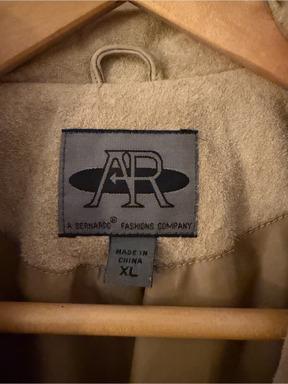 Vintage Genuine Suede Leather Blazer XL Tan Beige Longline - Picture 3 of 6
